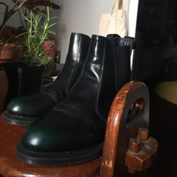 dr martens dark green boots